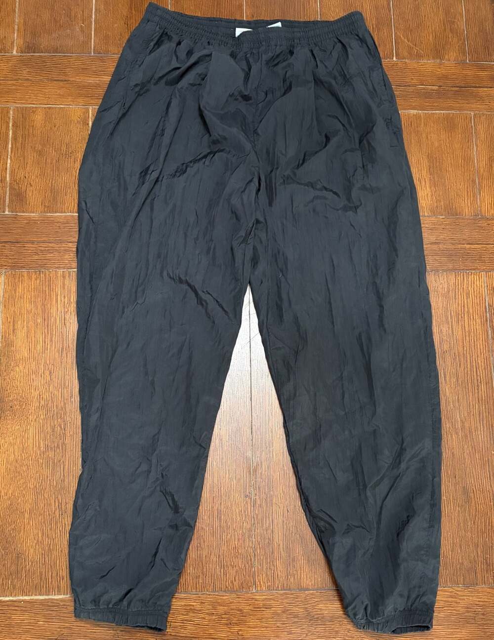 Vintage 90s Reebok Nylon Track Pants Black Size Large